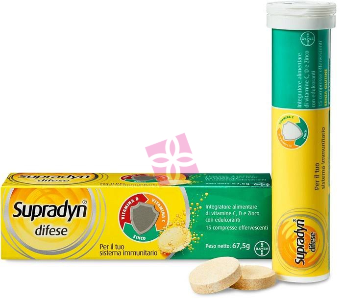 Supradyn Linea Vitamine e Minerali Difese Integratore 15 Compresse Effervescenti