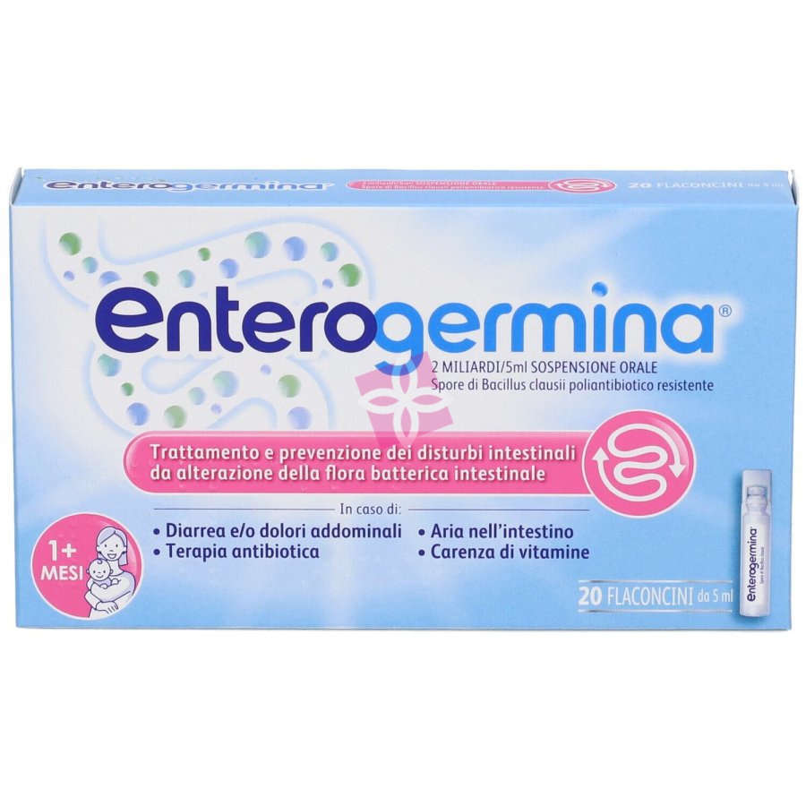 Enterogermina 2 Miliardi/5 Ml  Sospensione Orale 20 Flaconcini 5 Ml