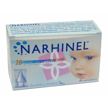 Narhinel Linea Pulizia Salute del Naso 10 Ricambi Soft per Aspiratore Nasale