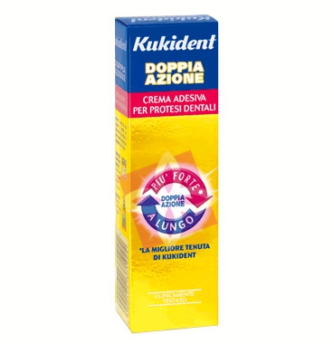 Kukident Linea Protesi Dentali Doppia Azione Crema Adesiva Protettiva 60 g