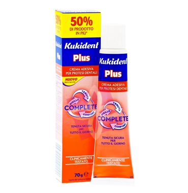 Kukident Linea Protesi Dentali Plus Complete Crema Adesiva Protettiva 70 g