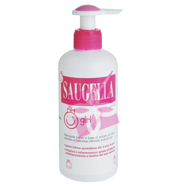 Saugella Linea Girl Ragazze Dermoliquido Detergente Intimo Delicato 200 ml