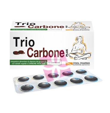 PoolPharma Linea Intestino Sano Triocarbone Plus Integratore 40 Compresse