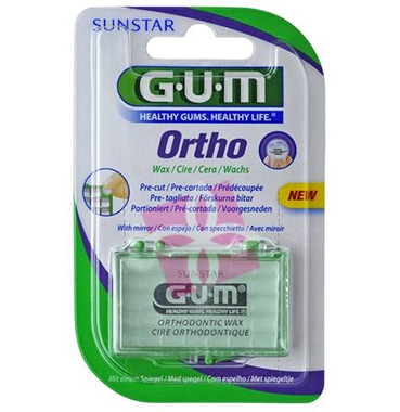 GUM Linea Igiene Dentale Quotidiana Ortho Cera Ortodontica Pre-Tagliata
