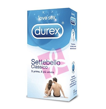 Durex Linea Classica Settebello Cassico Condom Confezione con 6 Profilattici