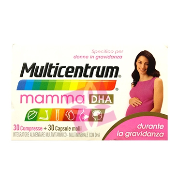Multicentrum Linea Gravidanza Mamma DHA Integratore Alimentare 30+30