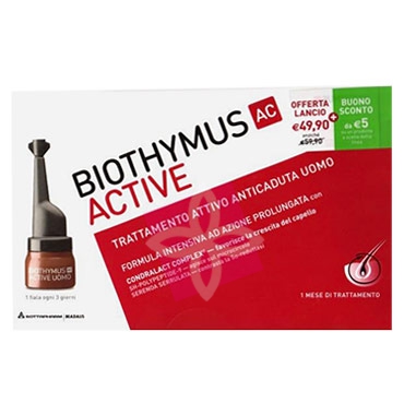 Rottapharm Linea Biothymus AC Active Trattamento Anticaduta Uomo 10 Fiale