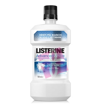 Listerine Linea Igiene Orale Quortidiana Advanced White Collutorio 500 ml