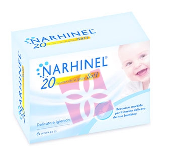 Narhinel Linea Pulizia Salute del Naso 20 Ricambi Soft per Aspiratore Nasale