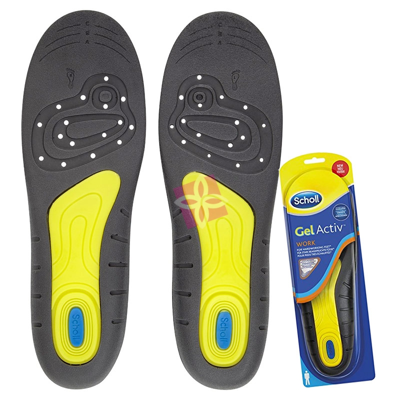 Scholl Linea Benessere dei Piedi Gel Activ Work 1 Paio di Solette Uomo