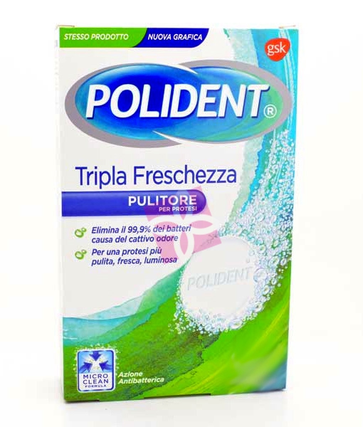 Polident Linea Protesi Dentali Tripla Freschezza 66 Compresse Effervescenti