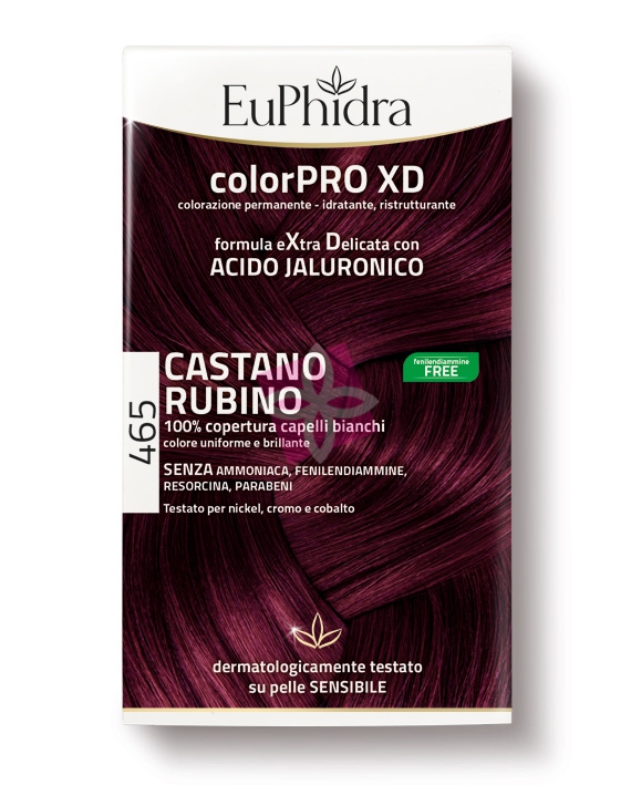 EuPhidra Linea ColorPRO XD Colorazione Extra-Delixata 465 Castano Rubino