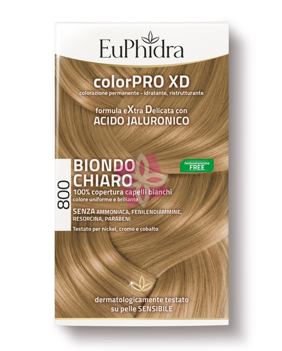 EuPhidra Linea ColorPRO XD Colorazione Extra-Delixata 800 Biondo Chiaro