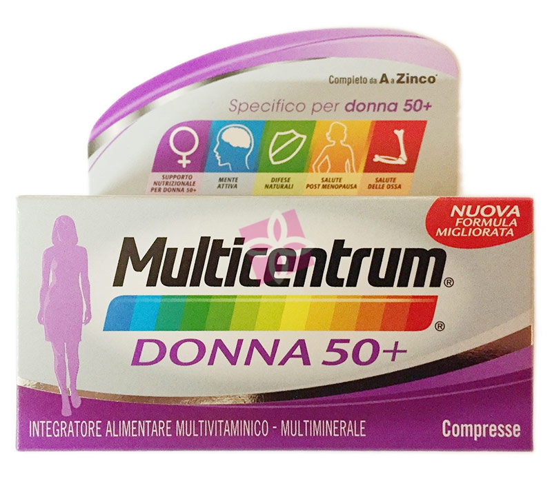 Multicentrum Linea Vitamine Minerali Donna 50+ Integratore 50+Anni 30 Compresse