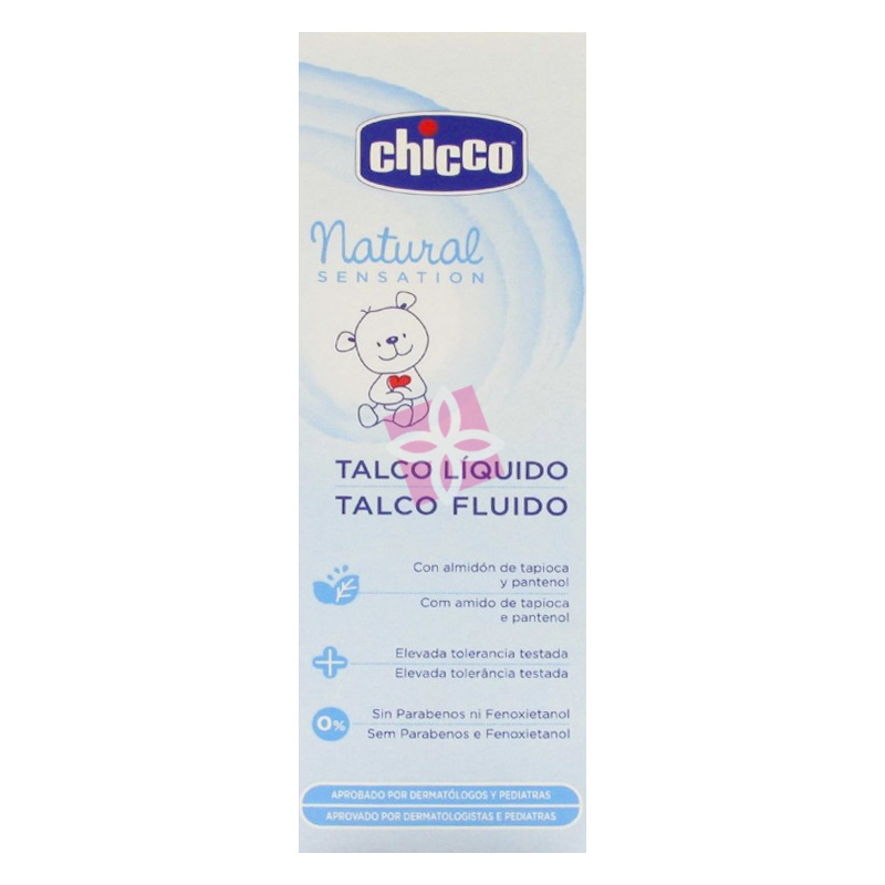 Chicco Linea Cura Bambini Natural Sensation Talco Fluido Delicato 100 ml