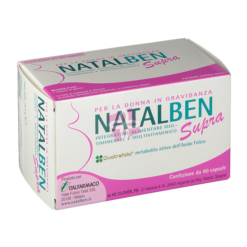 Italfarmaco Linea Allattamento Natalben Supra Integratore Alimentare 90 Capsule