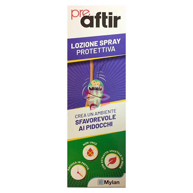 Aftir Linea Anti-Pediculosi Pre Aftir Spray Preventivo Protettivo Delicato 100ml