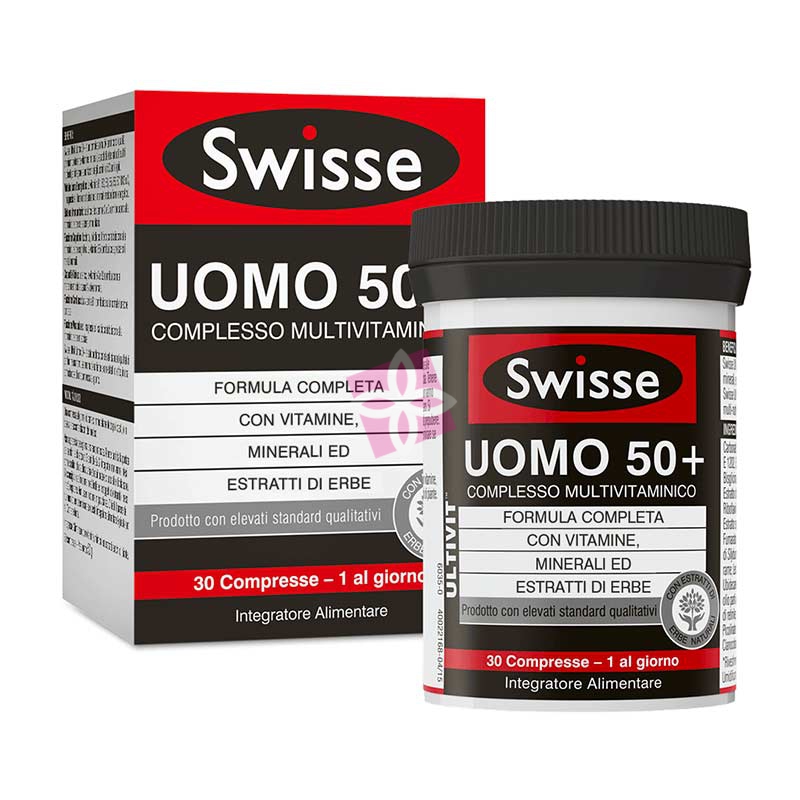 Swisse Linea Vitamine Minerali Multivitaminico Uomo 50+ Integratore 30 compresse
