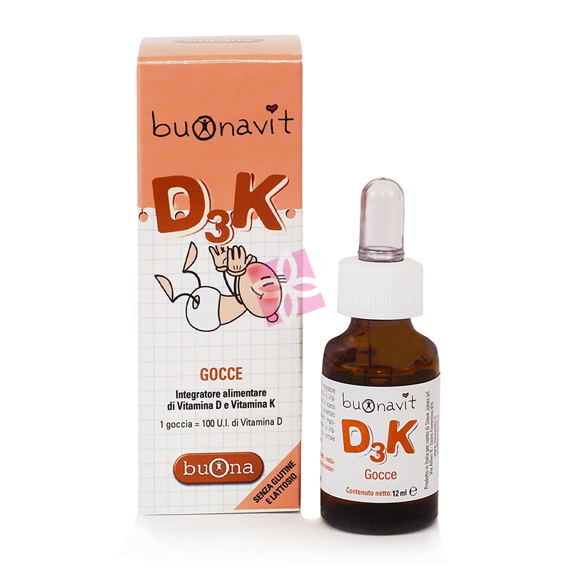 Steve Jones Linea Vitamine Minerali BuonaVit D3K Integratore Gocce 12 ml